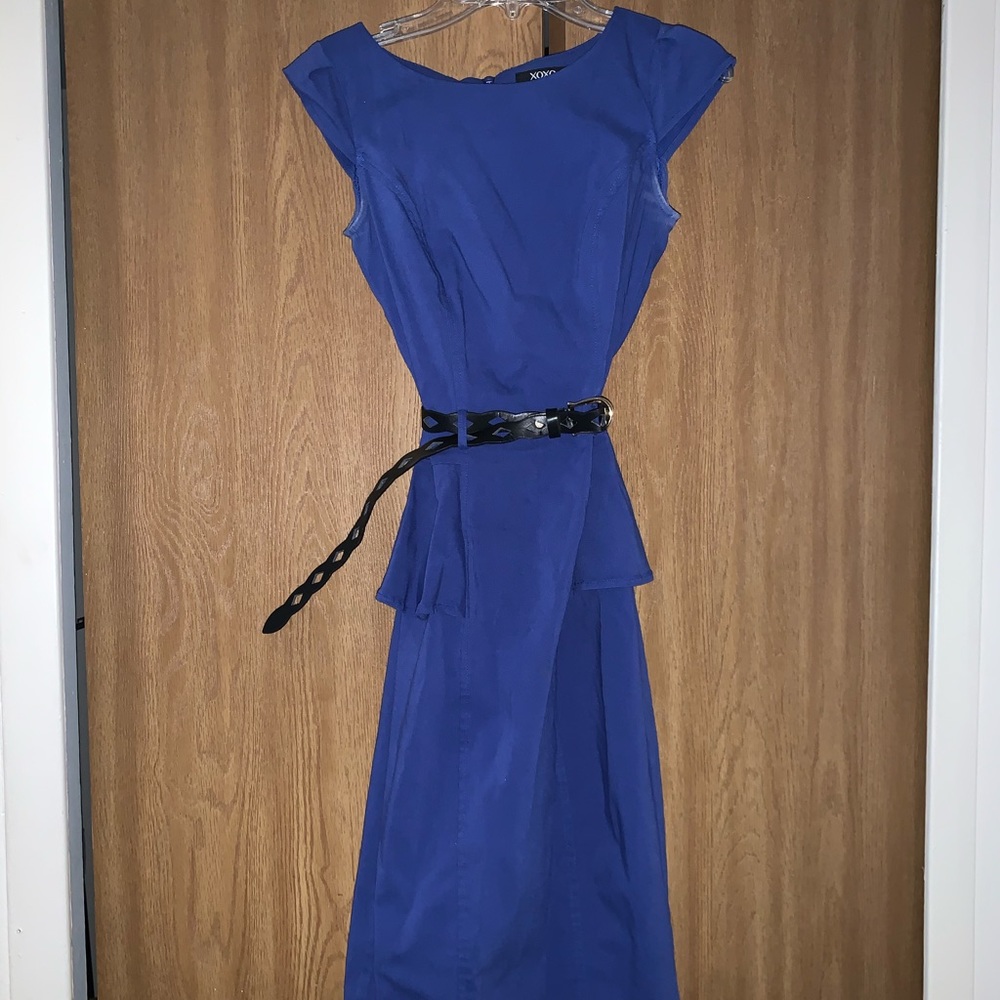 Cobalt Blue Fitted Dress